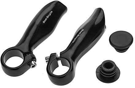 MAGT Fahrrad Lenkerenden, Lenkerhörnchen Aus Aluminiumlegierung für Rennrad Mountainbike (1 Paar) (Farbe: Schwarz)