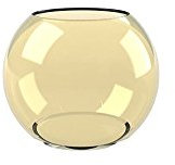 Cooee Design - Bal -l Vase/Kugelvase/Glasvase/Kerzenhalter/Teelichthalter - Glas - Amber - Ø 10cm