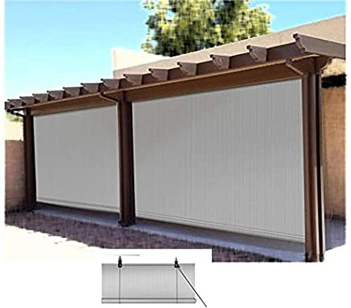Sonnensegel Sichtschutznetz, Verdunkelungsrollo Außenrollo 90% UV-Schutz Jalousie Blockiert Sonne zum Terrasse Markise Pergola, 45 Größen LJAINW