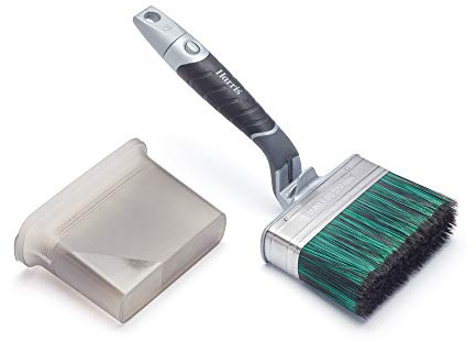 Harris Ultimate Shed & Fence Exterior Woodwork Swan Neck Paint Brush | 120mm Grey