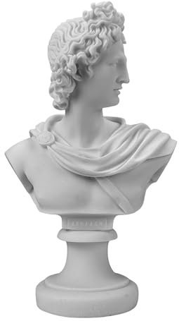 Escultura de mármol fundido de Dios Apolo con cabeza de busto griega