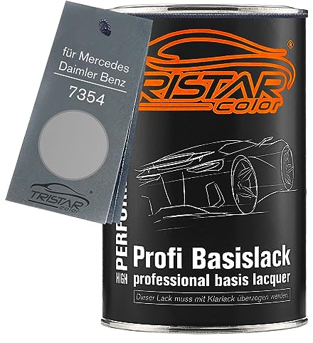 TRISTARcolor Autolack Dose spritzfertig für Mercedes/Daimler Benz 7354 Argentitgrau Matt Basislack 1,0 Liter 1000ml