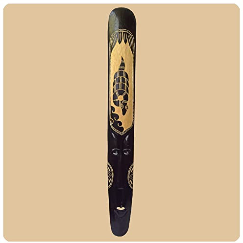 Simandra XXL Afrikanische Holzmaske I Wand I Maske I geschnitzt I bemalt I Farbe Motiv 1