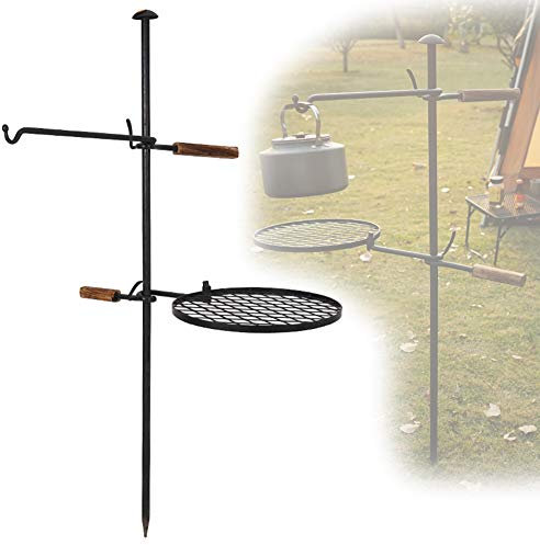 MNSSRN Camping en Plein air Fire Barbecue Grillades, Assemblage Multifonctionnel Barbecue Barbecue Barbecue Portable Grill Plombrille de Camp de Camping BBQ Plombrille de Foi Rond Barbecue Plaque