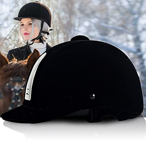 Kisbeibi Reithelm, Reitsporthelme, Schutzausrüstung für Damen und Herren, Reitausrüstung (Silberkante, Größe: 56 cm)