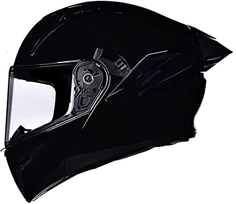 Klapphelm Integrierter Motorradhelm mit ECE-Zertifizierter,Doppelter Antifog-Linsen-Fullface Helm,für Erwachsene Männer Women,Vier Jahreszeiten A,XXL