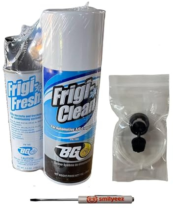 Smilyeez BG Frigi-Clean Aerosol AC Evaporator Cleaner And Frigi-Fresh Kit With Evaporating Cleaning Nozzle PN 6404 (1 Kit) and Pocket Screwdriver