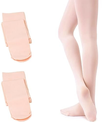 ONTYZZ Ballett Strumpfhose Mädchen und Frauen Footed Strecken Strumpfhose zum Tanzen 90 DEN Kinder Strumpfhose Ultra-Stretch Mikrofaser 2 Paar/XL
