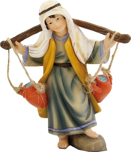 FADEDA Wasserträger/Höhe:11 cm/handbemalt/detailgetreue Krippen Figuren - Weihnachten Tisch Dekoration Krippe Zubehör