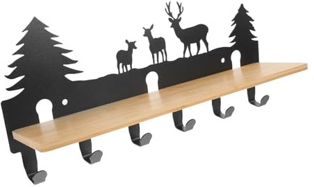 CAXUSD Wandschlüsselhalter aus Eisen, 6 Haken, Wandmontage, Modern