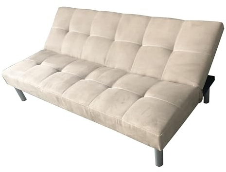 ITALFROM - Divano Letto 3 Posti (178x79x84cm) Divano Letto Matrimoniale Salvaspazio a Scomparsa, Tre Posti con Telaio Solido in Acciaio con Imbottitura Comoda (Beige, Cod. 2835)