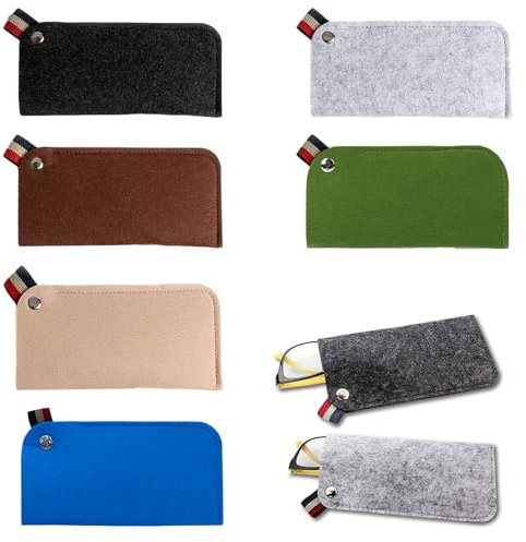 LINGJIA 6 Piezas Funda de Gafas, Funda Blanda para Gafas de Sol, Funda Portátil para Gafas, Funda de Protección Ocular, Funda Blanda para Gafas, Bolsa para Gafas, Apta para la Mayoría de las Gafas