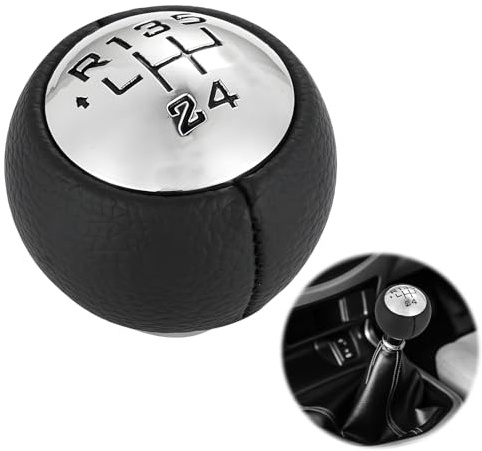 Fllyvly Pomo Palanca de Cambios 5 Velocidades Peugeot,Pomo Palanca de Cambios,Compatible con Peugeot 307 308 3008 407 5008 807, Diseño Ergonómico, Fácil de Instalar
