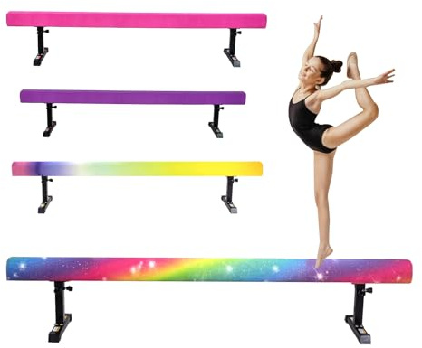Poutre De Gymnastique De 180 Cm, Hauteur Réglable Sur 5 Niveaux 13 À 61cm, Poutre De Gymnastique Réglable Pour En-fants, Poutres D'équilibre Pour En-fants, Pour La Maison, L'entraînement En Intérieur