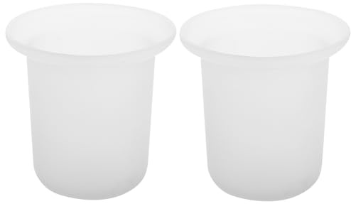 CAXUSD 2 portaescobillas de Inodoro, Vaso de Cristal para escobilla de Inodoro, Taza de Cristal, Accesorio de baño, Soporte para escobilla de Inodoro, Soporte para escobilla de Inodoro, Color