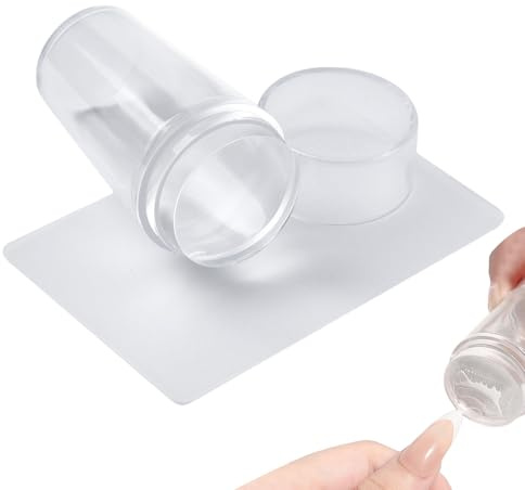 Kit Di Per Unghie Punta Francese - Set Di Stamper In Art In Silicone Chiaro | Jelly Stamper Trasparente Con Doppie Teste E Raschiatori | Strumenti Di Stampa Manicure Per Casa, Salone,