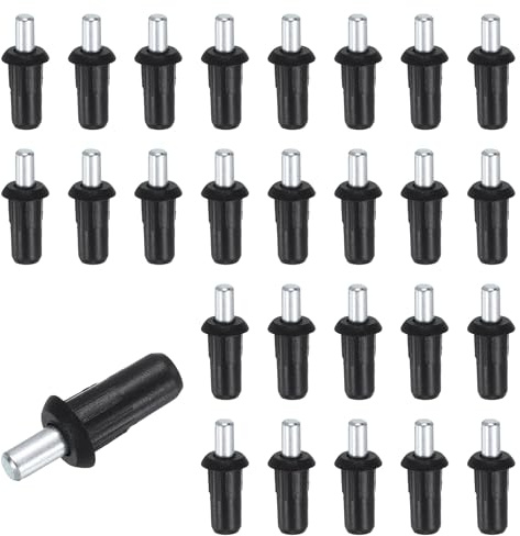 QUARKZMAN 40 Stück Jalousie Reparaturstifte 24 x 10mm Metall Schwarz | Federbelastete Ersatzstifte, Plantation Shutter Befestigungen, Für Rollos Fenster Schrank Bewegliche Lamellen