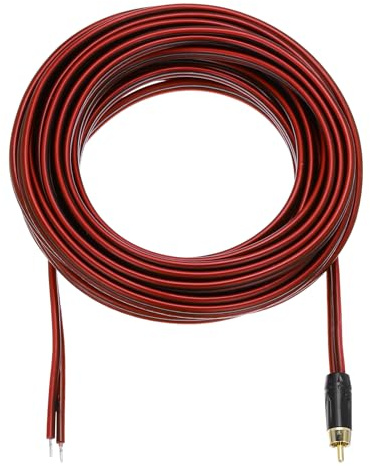 QUARKZMAN Cavo Audio RCA A Filo Scoperto, 10 Metri (33 Piedi) 14AWG Cavo Audio Dorato, Cavo Di Estensione RCA Per Chitarra, Altoparlanti