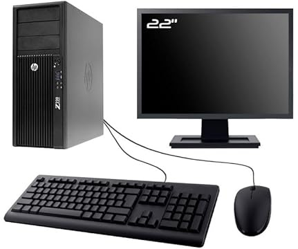 HP PC Workstation Z220 MT Ecran 22 Intel I3-3220 RAM 16Go SSD 250Go W11 WiFi