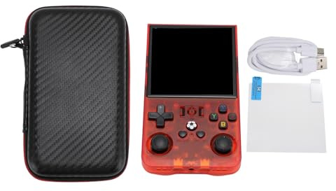 R36MAX - Consola de juegos portátil retro con pantalla IPS de 4 pulgadas, reproductor de juegos de código abierto con una resolución de 720 x 720, 4000 mAh, soporta 60 juegos de emulador, (ShChGB)