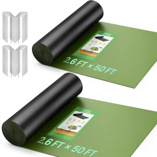 Grenebo Unkrautvlies, 80 cm x 30 m, strapazierfähiges Vlies, atmungsaktiv und wasserdurchlässig, franst Nicht aus und lässt Sich leicht zuschneiden und verlegen