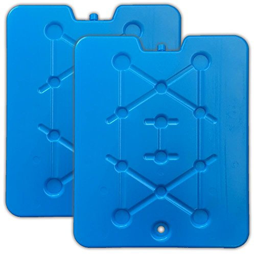 HAC24 2er Set XXL Flache Kühlelemente blau Kühlakkus Kühlbox Kühlpads Kühltasche