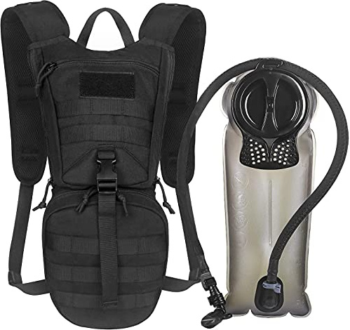 Unigear Tactical Hydration Packs Backpack 1050D with 2.5L Water Bladder, Thermal Insulation Pack Keeps Liquid Cool up to 4 Hours for Hiking, Cycling, Hunting and Climbing (Black)