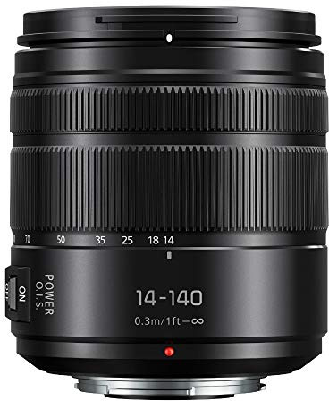 Panasonic Lumix G Vario 14-140mm Telephoto Zoom Lens with F3.5-5.6 II ASPH, Mirrorless Micro Four Thirds Mount and Power O.I.S. - H-FSA14140 (Upgraded USA Black)