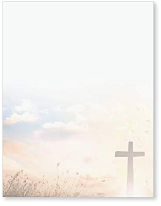 Religious Stationery with Cross - Pack of 48