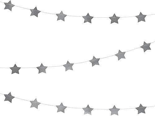 Guirlande étoiles argentées 3,6 m Accessoire de fête