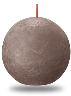 BOLSIUS Rustik brungrå rustik boll ljus 8 cm