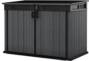 Koll Living Geräteschrank/Gerätehaus (2020 Liter) für z.B Gartenutensilien, 2 Fahrräder, 3 Mülltonnen - Belüftet Daher Keine Schimmelbildung - DUOTECH Technologie