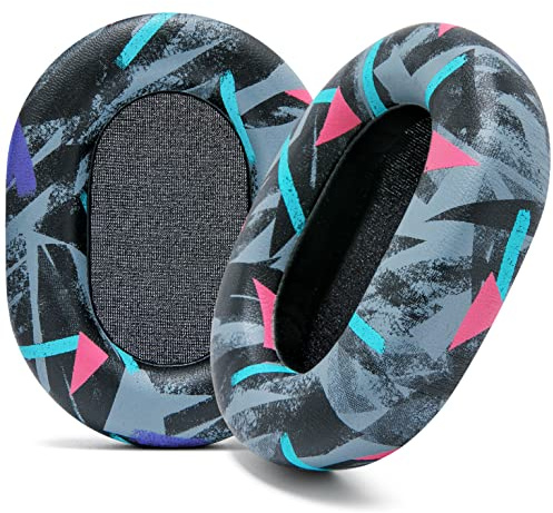 WC PadZ XM5 - Premium Replacement Earpads Compatible with Sony WH-1000XM5 | Made by Wicked Cushions | Soft PU Leather, Extra Thick, Noise-Isolating Memory Foam | 90s Black
