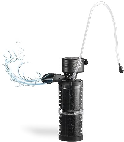 SainSmart XpertMatic 15W Aquarium Filter 2 Stages 238 GPH (900L/h) for Up to 70 Gallon Fish Tank, Submersible Internal Tank Filter and Water Pump, Power Filter for Fish Tank, Aquarium, Pond