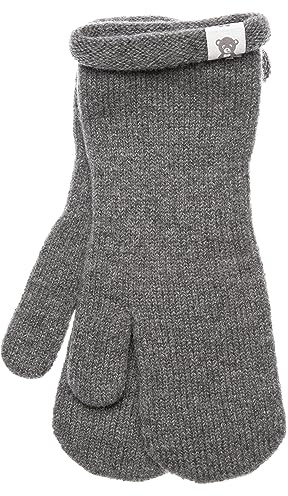 KNITAS Guantes de punto de una capa de lana para bebés y niños pequeños I Invierno Guantes de punto cálidos para niños y niñas de 3 a 4 años I Guantes cómodos y suaves en color gris - Talla 4-5, gris,