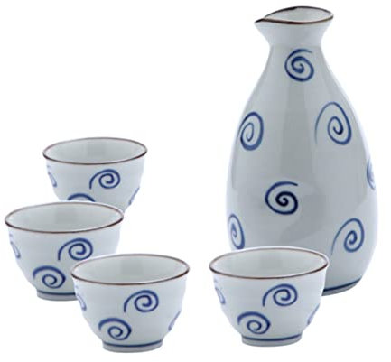 BESTonZON Tetera para Sake De Cerámica Elegante y Taza para Vino De Arroz De Tetera para Sake y Copa De Vino para Uso Sala De Estar