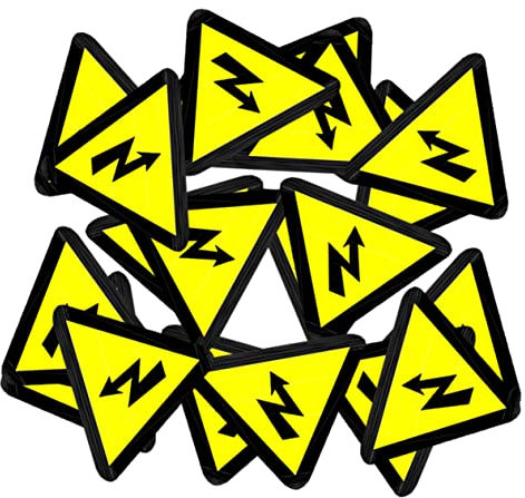 SOESFOUFU 25pcs Warning Sign Stickers Electrical Panel Label Caution Stickers High Voltage for Electrical Warning