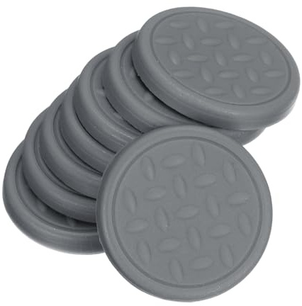 sourcing map 8Pcs Non-Slip Furniture Pads, 1.18 Round Anti Skid Rubber Caster Cups, Anti-Sliding Furniture Coasters, Anti Slide Floor Protectors Pads for Bed Couch Table (Grey)