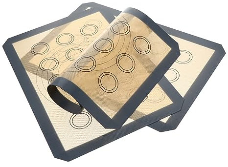 Cabilock Juego De 3 Alfombrillas De Silicona Para Hornear Bandejas Antiadherentes Para Hornear Tapete Macarrones Galletas Pan Cocinas Comerciales