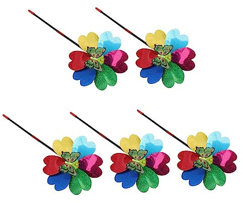 JOINPAYA Windrad-windmühlenspielzeug Aus Kunststoff 5-teiliges Sonnenblumen-gartendekor Perfekt Für Den Urlaub Und Zum Spielen Für Kinder