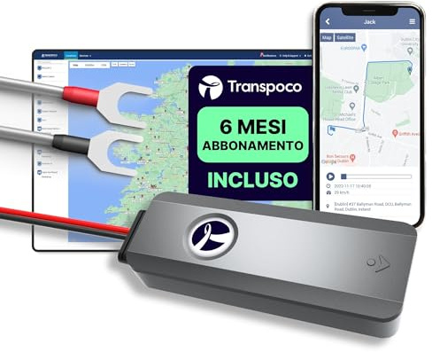 4G GPS Tracker per Auto in Tempo Reale con SIM e Piano di 6 Mesi | GPS per Moto, Camion e Flotte | Batteria Backup 300 mAh | Geofencing e Alarmi Antifurto | Supporto UE (GS900)