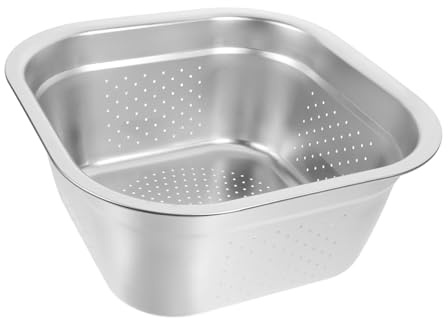 Cabilock Bacinella Scolapasta Acciaio Inossidabile per Lavaggio Frutta e Design Compatto e Drenaggio Resistente Cucina