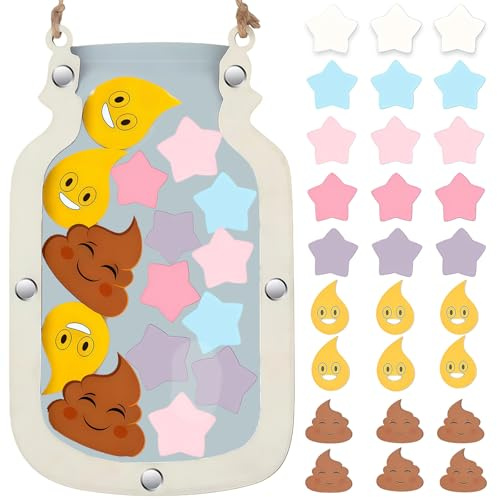 oooaooo 1 Stück Töpfchentraining Belohnungstafel Kinder, Personalisiertes Belohnungsglas Kinder Belohnungssystem Kinder Toilette Töpfchentraining Verhalten Belohnungstafel Für Jungen Mädchen