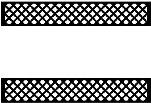 EasyComposite 2 x Composite Screen Trellis Topper - Decorative Lattice Panel for Outdoor Garden Fence - 1800mmx300mmx18mm (Wave Curved, 2)