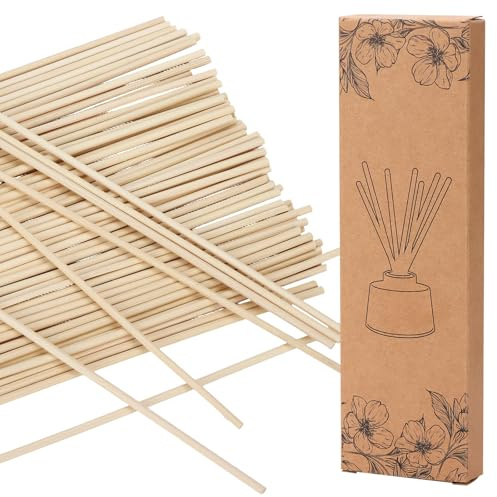 HCEWSBFD 400 Pcs Reed Diffuser Sticks Natural Rattan Wood Sticks Essential Oil Aroma Diffuser Replacements Refill Sticks Scented Oil Sticks for Aroma Fragrance Aromatherapy Home Fragrance