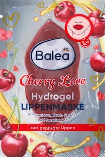 Cherry Love Hydrogel Lip Mask, 1 Stück – DM Germany Marke – Kompatibel mit Balea – Lippenmaske Cherry Love Hydrogel, 1 St