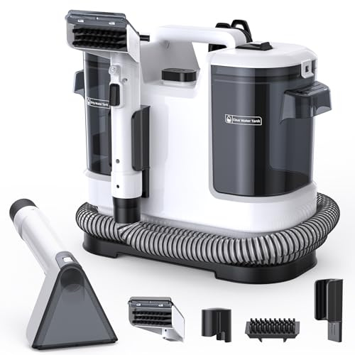 Lubluelu Nasssauger Polsterreiniger Gerät, 500 W - 17,5 kPa Teppichreiniger Waschsauger, tragbares Teppich-Reinigungsgerät mit Selbstreinigung und langem Schlauch für Teppiche, Sofas & Auto-Innenräume