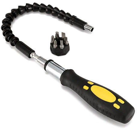 C-FUNN 8 In 1 Flexible Screwdriver Drill Bit Extender Snake Screwdriver Bit