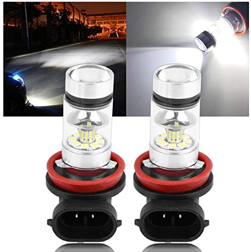 Qiilu Bombilla H8/H11 LED antiniebla Faros Delanteros 1800LM luces antiniebla 20×2323 LED (1 par)