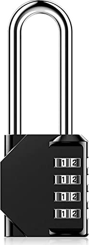 BeskooHome Combination Padlock Outdoor, 4 Digit Resettable Locker Padlocks
